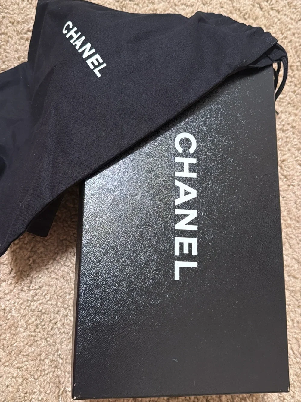 CHANEL Beige and Black Leather Espadrille Flats with CC Logo